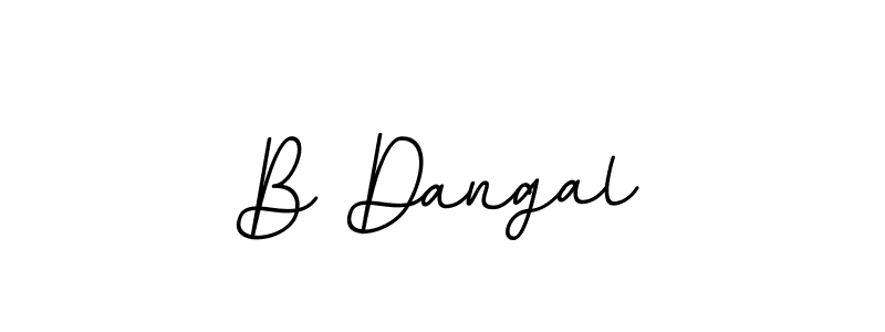 The best way (BallpointsItalic-DORy9) to make a short signature is to pick only two or three words in your name. The name B Dangal include a total of six letters. For converting this name. B Dangal signature style 11 images and pictures png