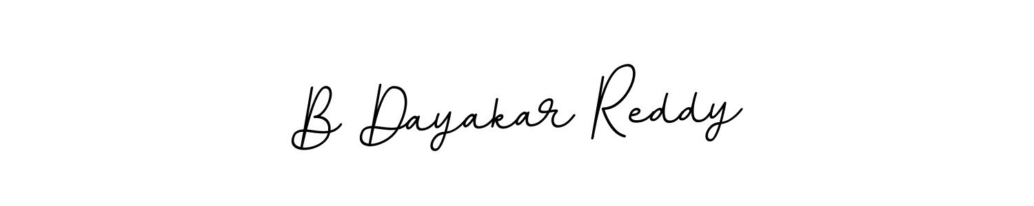 Create a beautiful signature design for name B Dayakar Reddy. With this signature (BallpointsItalic-DORy9) fonts, you can make a handwritten signature for free. B Dayakar Reddy signature style 11 images and pictures png