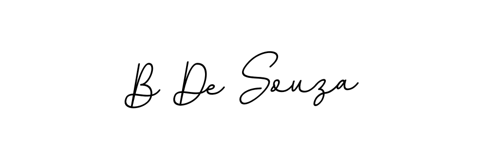 Use a signature maker to create a handwritten signature online. With this signature software, you can design (BallpointsItalic-DORy9) your own signature for name B De Souza. B De Souza signature style 11 images and pictures png