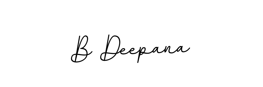 Design your own signature with our free online signature maker. With this signature software, you can create a handwritten (BallpointsItalic-DORy9) signature for name B Deepana. B Deepana signature style 11 images and pictures png