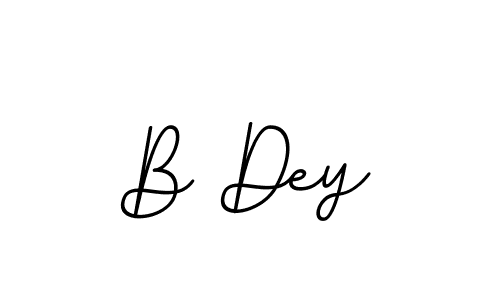 The best way (BallpointsItalic-DORy9) to make a short signature is to pick only two or three words in your name. The name B Dey include a total of six letters. For converting this name. B Dey signature style 11 images and pictures png