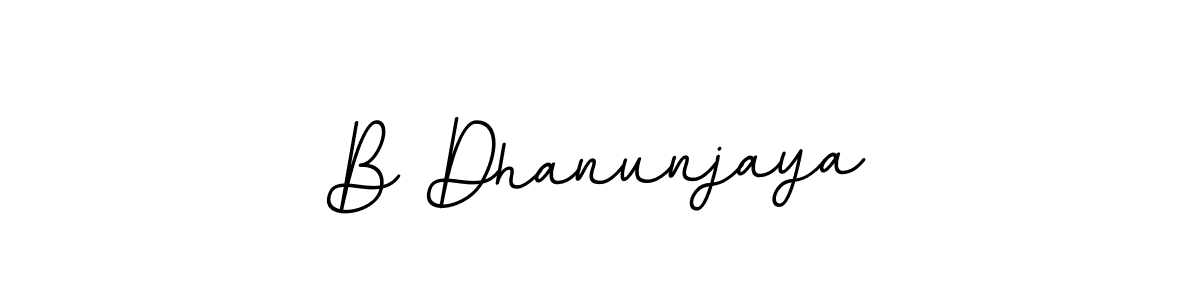 How to make B Dhanunjaya name signature. Use BallpointsItalic-DORy9 style for creating short signs online. This is the latest handwritten sign. B Dhanunjaya signature style 11 images and pictures png