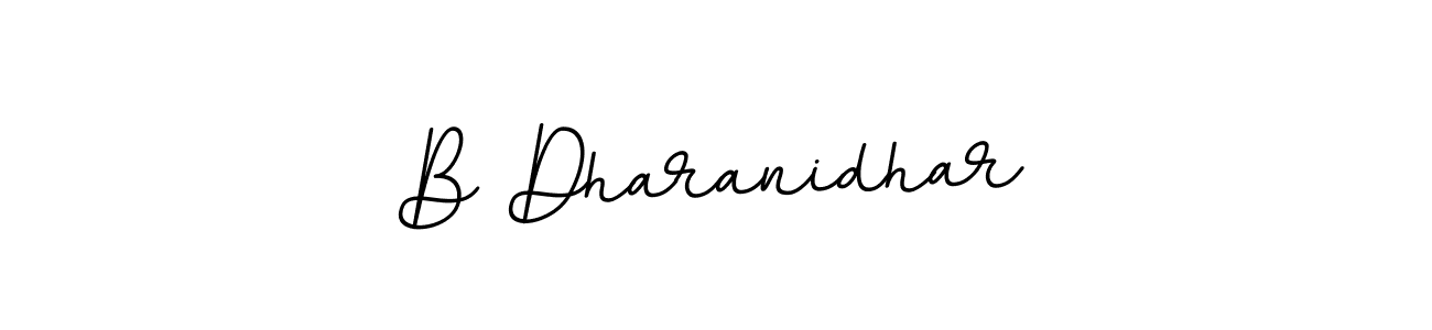 Create a beautiful signature design for name B Dharanidhar. With this signature (BallpointsItalic-DORy9) fonts, you can make a handwritten signature for free. B Dharanidhar signature style 11 images and pictures png