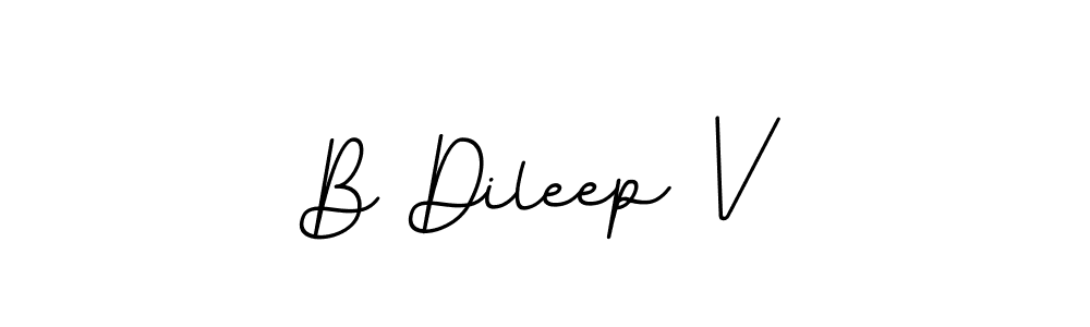 Make a beautiful signature design for name B Dileep V. With this signature (BallpointsItalic-DORy9) style, you can create a handwritten signature for free. B Dileep V signature style 11 images and pictures png