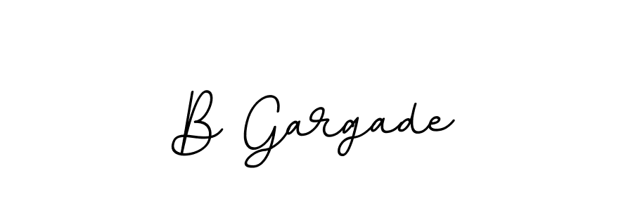 Make a beautiful signature design for name B Gargade. With this signature (BallpointsItalic-DORy9) style, you can create a handwritten signature for free. B Gargade signature style 11 images and pictures png