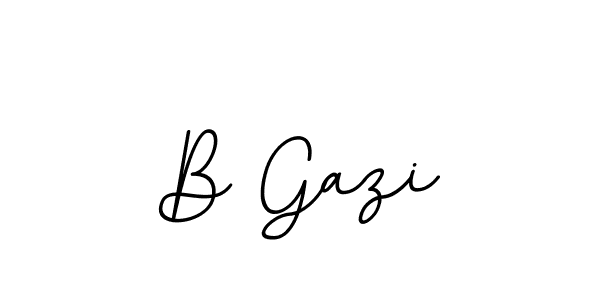 Use a signature maker to create a handwritten signature online. With this signature software, you can design (BallpointsItalic-DORy9) your own signature for name B Gazi. B Gazi signature style 11 images and pictures png