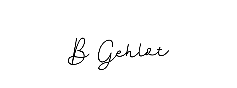 Create a beautiful signature design for name B Gehlot. With this signature (BallpointsItalic-DORy9) fonts, you can make a handwritten signature for free. B Gehlot signature style 11 images and pictures png