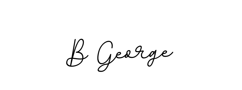 Design your own signature with our free online signature maker. With this signature software, you can create a handwritten (BallpointsItalic-DORy9) signature for name B George. B George signature style 11 images and pictures png