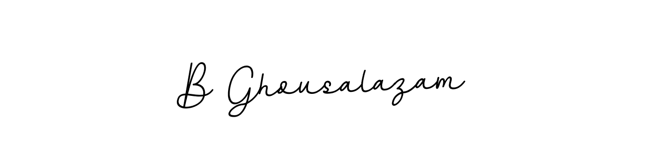 Use a signature maker to create a handwritten signature online. With this signature software, you can design (BallpointsItalic-DORy9) your own signature for name B Ghousalazam. B Ghousalazam signature style 11 images and pictures png