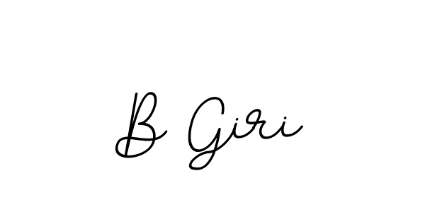 How to make B Giri name signature. Use BallpointsItalic-DORy9 style for creating short signs online. This is the latest handwritten sign. B Giri signature style 11 images and pictures png