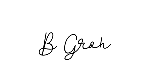 How to make B Groh signature? BallpointsItalic-DORy9 is a professional autograph style. Create handwritten signature for B Groh name. B Groh signature style 11 images and pictures png