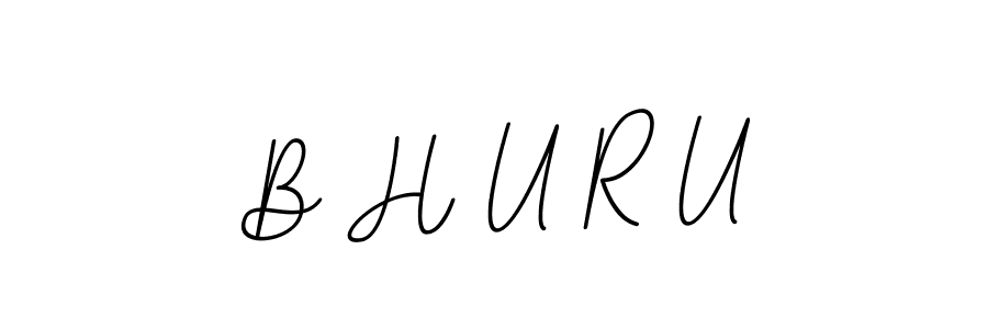 Also we have B H U R U name is the best signature style. Create professional handwritten signature collection using BallpointsItalic-DORy9 autograph style. B H U R U signature style 11 images and pictures png