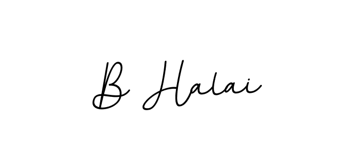 The best way (BallpointsItalic-DORy9) to make a short signature is to pick only two or three words in your name. The name B Halai include a total of six letters. For converting this name. B Halai signature style 11 images and pictures png
