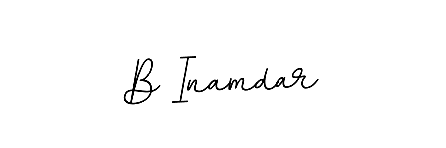 Create a beautiful signature design for name B Inamdar. With this signature (BallpointsItalic-DORy9) fonts, you can make a handwritten signature for free. B Inamdar signature style 11 images and pictures png