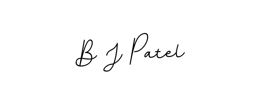 The best way (BallpointsItalic-DORy9) to make a short signature is to pick only two or three words in your name. The name B J Patel include a total of six letters. For converting this name. B J Patel signature style 11 images and pictures png