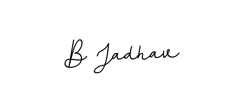 You should practise on your own different ways (BallpointsItalic-DORy9) to write your name (B Jadhav) in signature. don't let someone else do it for you. B Jadhav signature style 11 images and pictures png
