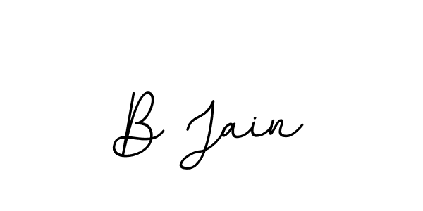 Design your own signature with our free online signature maker. With this signature software, you can create a handwritten (BallpointsItalic-DORy9) signature for name B Jain. B Jain signature style 11 images and pictures png