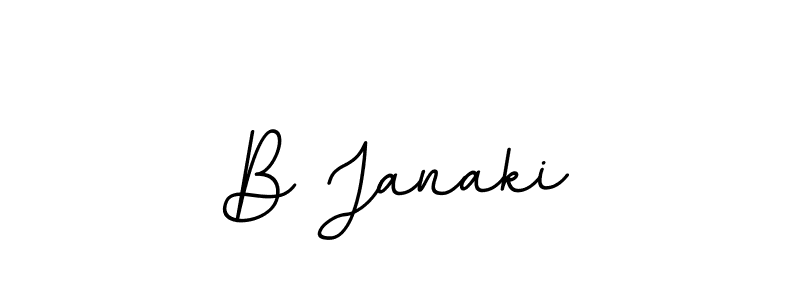 Design your own signature with our free online signature maker. With this signature software, you can create a handwritten (BallpointsItalic-DORy9) signature for name B Janaki. B Janaki signature style 11 images and pictures png