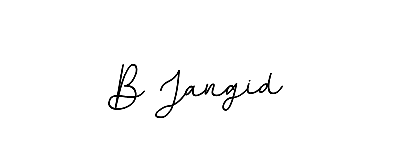 Create a beautiful signature design for name B Jangid. With this signature (BallpointsItalic-DORy9) fonts, you can make a handwritten signature for free. B Jangid signature style 11 images and pictures png