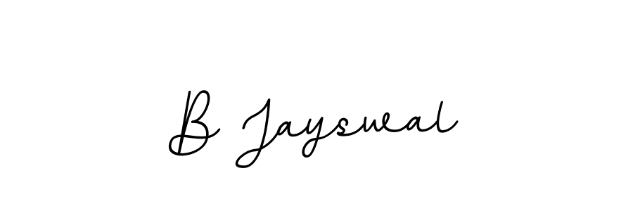 The best way (BallpointsItalic-DORy9) to make a short signature is to pick only two or three words in your name. The name B Jayswal include a total of six letters. For converting this name. B Jayswal signature style 11 images and pictures png