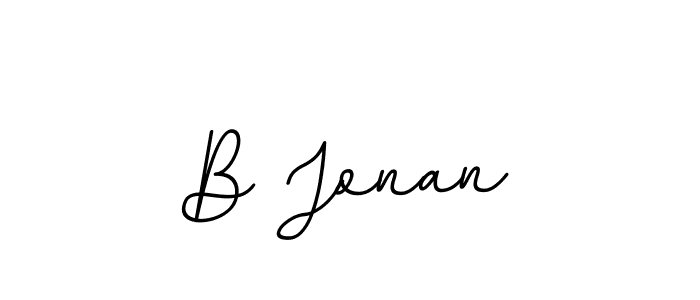 How to make B Jonan name signature. Use BallpointsItalic-DORy9 style for creating short signs online. This is the latest handwritten sign. B Jonan signature style 11 images and pictures png