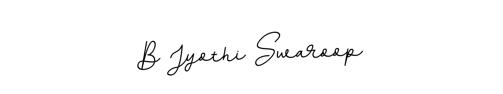 How to make B Jyothi Swaroop name signature. Use BallpointsItalic-DORy9 style for creating short signs online. This is the latest handwritten sign. B Jyothi Swaroop signature style 11 images and pictures png