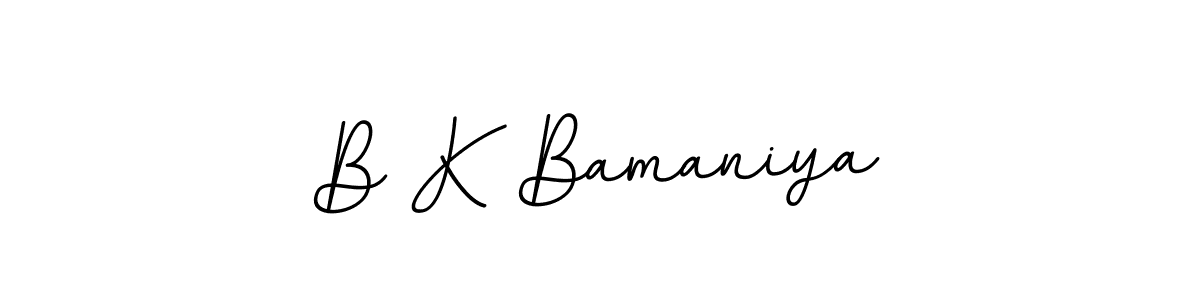 How to make B K Bamaniya signature? BallpointsItalic-DORy9 is a professional autograph style. Create handwritten signature for B K Bamaniya name. B K Bamaniya signature style 11 images and pictures png