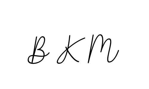 Use a signature maker to create a handwritten signature online. With this signature software, you can design (BallpointsItalic-DORy9) your own signature for name B K M. B K M signature style 11 images and pictures png