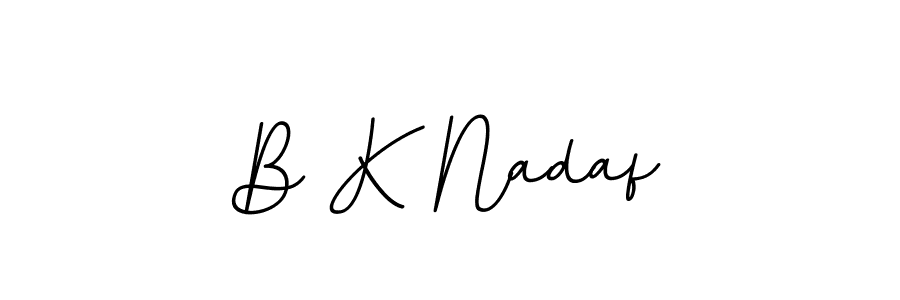 How to make B K Nadaf signature? BallpointsItalic-DORy9 is a professional autograph style. Create handwritten signature for B K Nadaf name. B K Nadaf signature style 11 images and pictures png