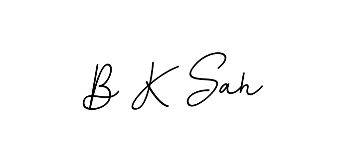 B K Sah stylish signature style. Best Handwritten Sign (BallpointsItalic-DORy9) for my name. Handwritten Signature Collection Ideas for my name B K Sah. B K Sah signature style 11 images and pictures png