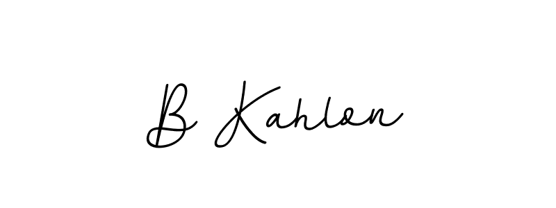 Make a beautiful signature design for name B Kahlon. With this signature (BallpointsItalic-DORy9) style, you can create a handwritten signature for free. B Kahlon signature style 11 images and pictures png