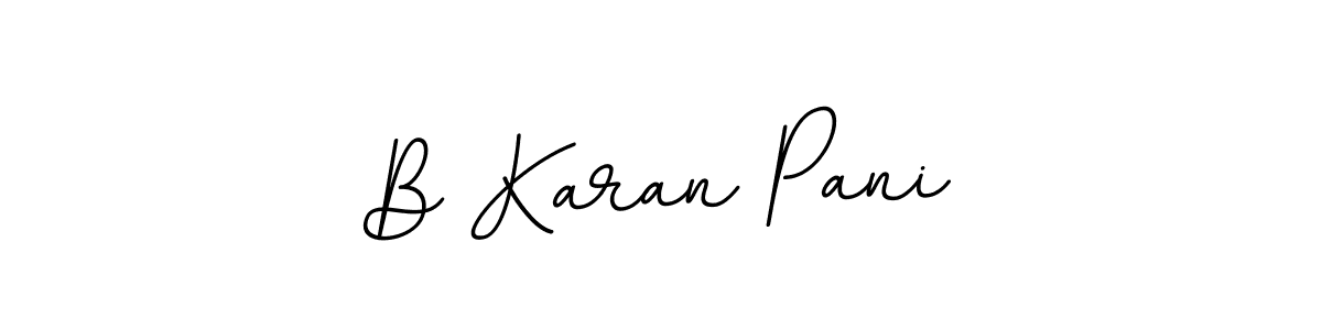 The best way (BallpointsItalic-DORy9) to make a short signature is to pick only two or three words in your name. The name B Karan Pani include a total of six letters. For converting this name. B Karan Pani signature style 11 images and pictures png