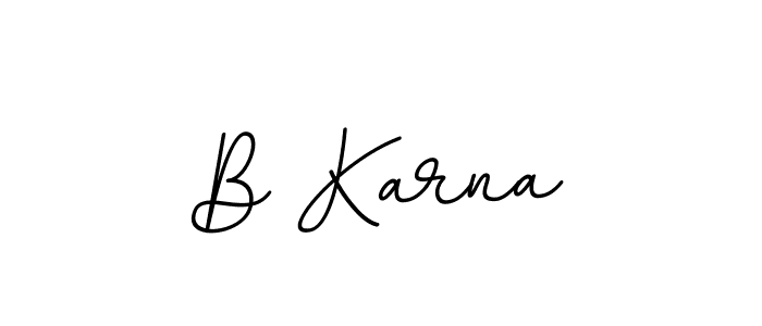 How to make B Karna name signature. Use BallpointsItalic-DORy9 style for creating short signs online. This is the latest handwritten sign. B Karna signature style 11 images and pictures png