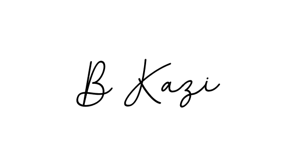 How to make B Kazi name signature. Use BallpointsItalic-DORy9 style for creating short signs online. This is the latest handwritten sign. B Kazi signature style 11 images and pictures png
