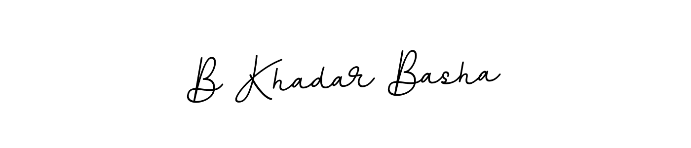 How to make B Khadar Basha signature? BallpointsItalic-DORy9 is a professional autograph style. Create handwritten signature for B Khadar Basha name. B Khadar Basha signature style 11 images and pictures png