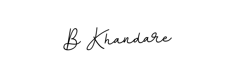 Make a beautiful signature design for name B Khandare. With this signature (BallpointsItalic-DORy9) style, you can create a handwritten signature for free. B Khandare signature style 11 images and pictures png