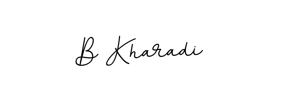 Make a beautiful signature design for name B Kharadi. With this signature (BallpointsItalic-DORy9) style, you can create a handwritten signature for free. B Kharadi signature style 11 images and pictures png