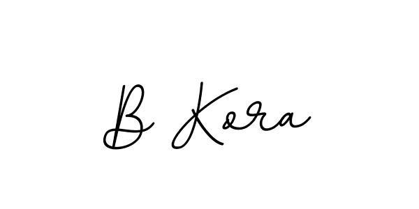 How to make B Kora name signature. Use BallpointsItalic-DORy9 style for creating short signs online. This is the latest handwritten sign. B Kora signature style 11 images and pictures png