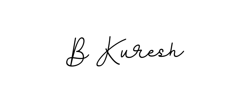 The best way (BallpointsItalic-DORy9) to make a short signature is to pick only two or three words in your name. The name B Kuresh include a total of six letters. For converting this name. B Kuresh signature style 11 images and pictures png