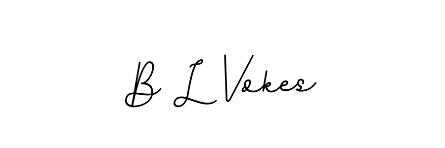 Create a beautiful signature design for name B L Vokes. With this signature (BallpointsItalic-DORy9) fonts, you can make a handwritten signature for free. B L Vokes signature style 11 images and pictures png