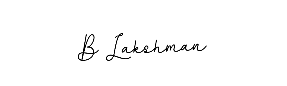 How to make B Lakshman name signature. Use BallpointsItalic-DORy9 style for creating short signs online. This is the latest handwritten sign. B Lakshman signature style 11 images and pictures png