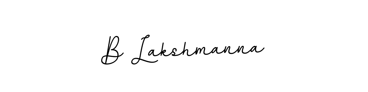 Make a beautiful signature design for name B Lakshmanna. With this signature (BallpointsItalic-DORy9) style, you can create a handwritten signature for free. B Lakshmanna signature style 11 images and pictures png