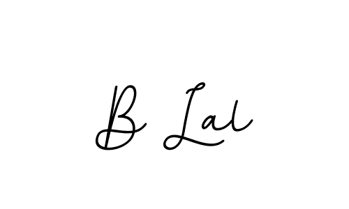Use a signature maker to create a handwritten signature online. With this signature software, you can design (BallpointsItalic-DORy9) your own signature for name B Lal. B Lal signature style 11 images and pictures png