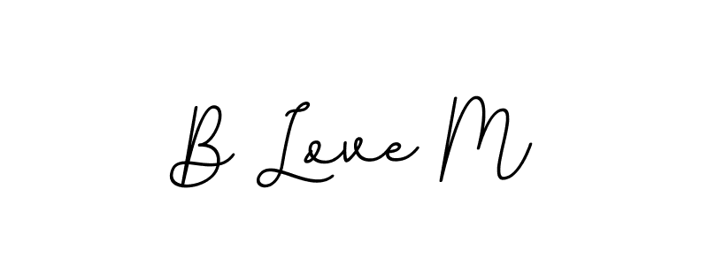 Create a beautiful signature design for name B Love M. With this signature (BallpointsItalic-DORy9) fonts, you can make a handwritten signature for free. B Love M signature style 11 images and pictures png