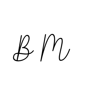 Use a signature maker to create a handwritten signature online. With this signature software, you can design (BallpointsItalic-DORy9) your own signature for name B M. B M signature style 11 images and pictures png