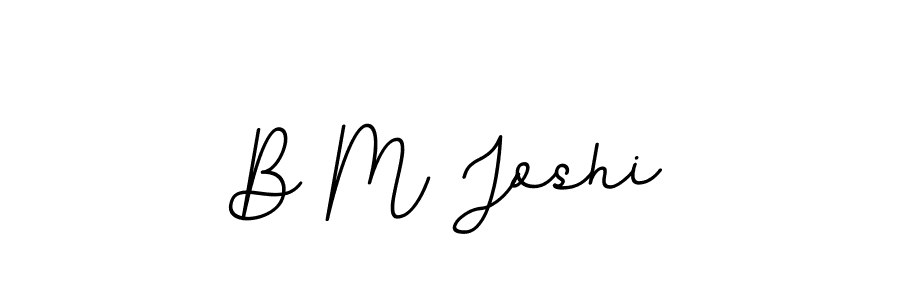 Use a signature maker to create a handwritten signature online. With this signature software, you can design (BallpointsItalic-DORy9) your own signature for name B M Joshi. B M Joshi signature style 11 images and pictures png