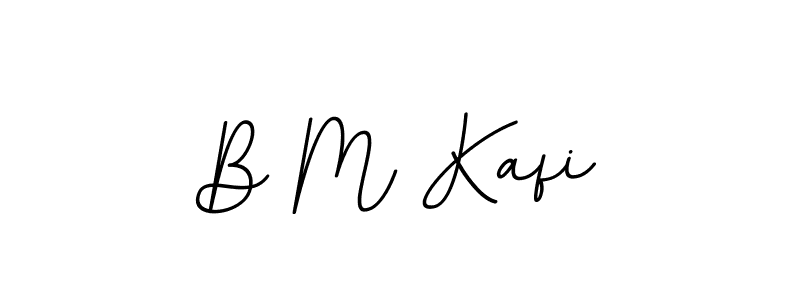 Create a beautiful signature design for name B M Kafi. With this signature (BallpointsItalic-DORy9) fonts, you can make a handwritten signature for free. B M Kafi signature style 11 images and pictures png