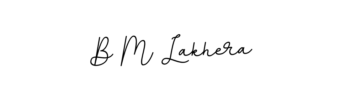 Make a beautiful signature design for name B M Lakhera. With this signature (BallpointsItalic-DORy9) style, you can create a handwritten signature for free. B M Lakhera signature style 11 images and pictures png