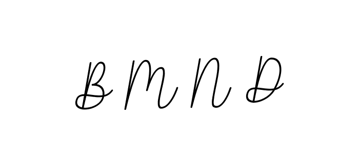 Make a beautiful signature design for name B M N D. With this signature (BallpointsItalic-DORy9) style, you can create a handwritten signature for free. B M N D signature style 11 images and pictures png