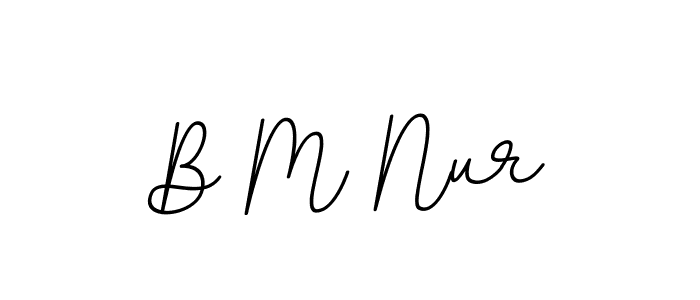 How to Draw B M Nur signature style? BallpointsItalic-DORy9 is a latest design signature styles for name B M Nur. B M Nur signature style 11 images and pictures png